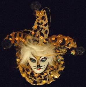 Jester Porcelain Ornament New Orleans Magnet Leopard  