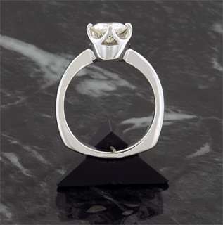 CT 14KW MOISSANITE SQUARE SHANK SOLITAIRE RING  