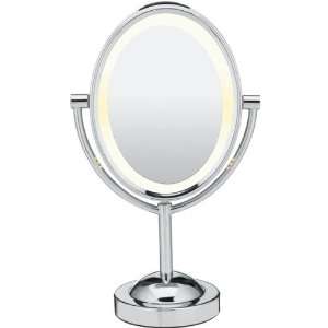  1x/7x Magnification Double Sided Lighted Oval Mirror 