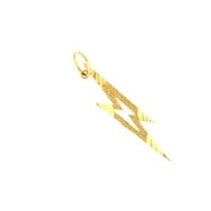  14kt Yellow Gold Lightning Bolt Pendant Jewelry