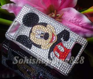  Mickey Bling Hard Protect Case Cover For Motorola Droid X MB810  