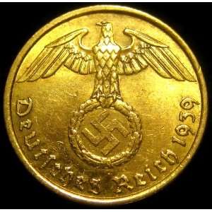  German Third Reich   1939A Five Reichspfennig Coin 
