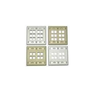 Leviton 42080 8IP 8 Port 2 Gang QuickPort Wall Plate 