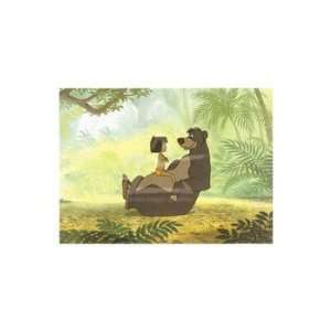  Mowgli and Baloo   Poster by Walt Disney (14x11)