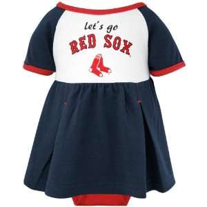 Boston Red Sox Newborn Infant Creeper Dress By Majestic Athletic 