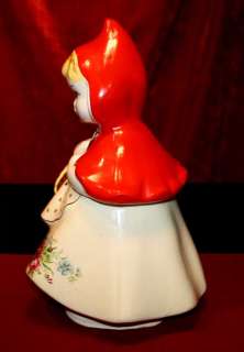   Red Riding Hood COOKIE JAR, GENUINE Vintage SIGNED 967 COLLECTIBLE