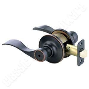   Madison Oil Rubbed Bronze Privacy Door Knob Levers (Bed & Bath)  