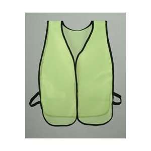   Ansi Plain Tight Weave Safety Vest   One Size   Lime