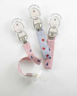 NWT Mud Pie Boathouse Baby Nautical Pacifier Clip  
