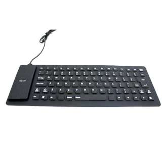 85 Keys USB Mini SMALL Flexible Silicone Keyboard Black  