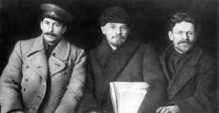 Joseph Stalin , Vladimir Lenin and Mikhail Kalinin 1919