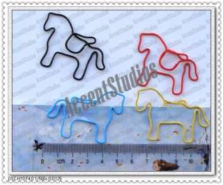 50 Cute Shaped Paper Clips Bookmark Paperclips Horse  