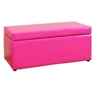  BEST PU Storage Bench Ottoman, Pink