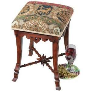    Xoticbrands Antique Replica Hand Carved Stool