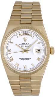 Rolex Oysterquartz President Day Date Mens 18k Gold Watch 19018 