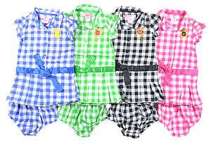 Beverly Hills Polo Infant Girls 2Pc Plaid Dress Set Size 12M 18M 24M $ 