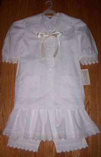 Victorian Princess Girls Cotton Lace Outfit 3pc Set  