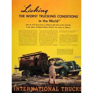 1937 Ad International Truck Dual Drive Six Wheeler   Original Print Ad