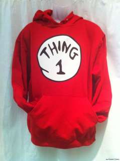Thing 1 2 3 4 5 6 Adult Pull Over Hoodie S 2XL  