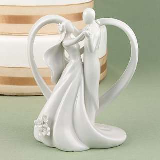 Bride Groom White Heart Arch Wedding Cake Top Topper  