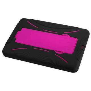   Tablet Heavy Duty Hybrid Hard Soft Case Cover Hot Pink Stand  