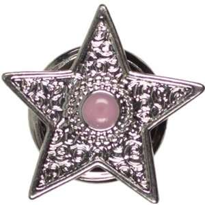  Snap In Style Metal Accent 1/Pkg Pink Star