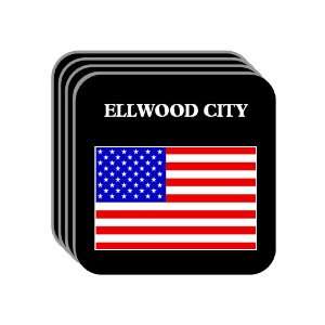  US Flag   Ellwood City, Pennsylvania (PA) Set of 4 Mini 