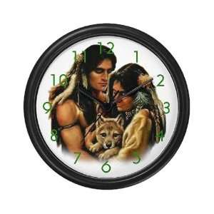  Planet Family Native american designs Wall Clock by 
