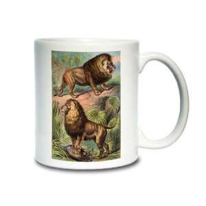  Lions, African and Asiatic, Coffee Mug 