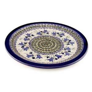  Polish Pottery Blue Tulip Dinner Plate