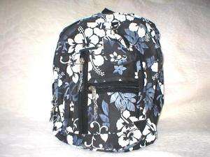 Pockets Hawaii Print School Backpack Hiking Bag Black  