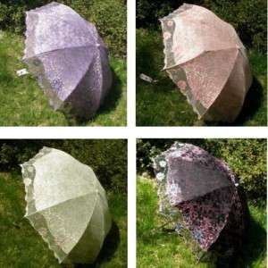 luxurious Lace wedding Parasol Folding Umbrella 2052ws  