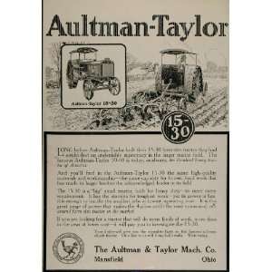   Ad Tractor Antique Aultman Taylor Mansfield Ohio   Original Print Ad