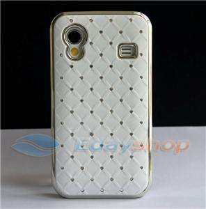 White Chrome Plated Rhinestone Hard Skin Case Cover For Samsung Galaxy 