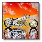 3dRose LLC Wall Clock Picturing Picturing Harley Davidson Motorcycle