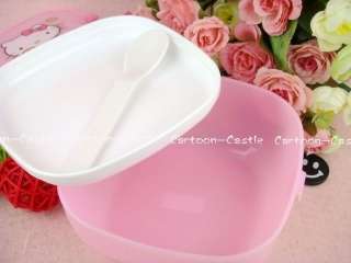 Hello Kitty Pink Plastic Lunch Box Container  