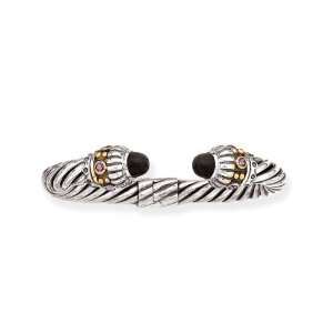  Enchanta Collection Sterling Silver Cable Cuff Bracelet 