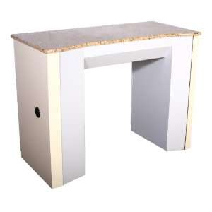  Annabel Manicure Table   Beige/Gray/ Brown granite top 