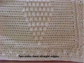 Old Vintage Hand Crocheted Bedspread ~ 78 x 94 ~ No Damage  