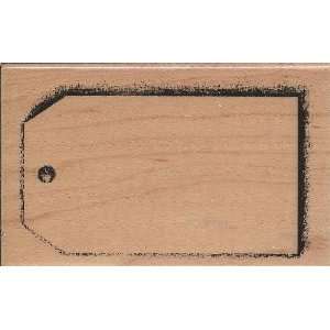  Medium Shadow Tag Wood Mounted Rubber Stamp (M138) Arts 