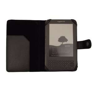   Tech Black Leather Flip Case for  Kindle 3 3G Wifi Electronics
