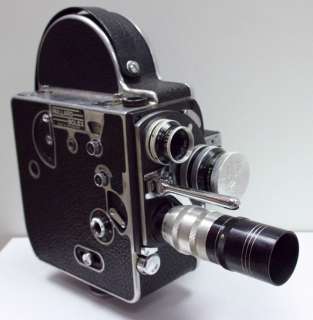   Paillard H16 WORKING Movie Camera 1950s 16 mm + Bolex Case  