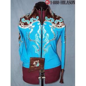  Hilason Horsemanship Showmanship Jacket Shirt Rail Sz L 