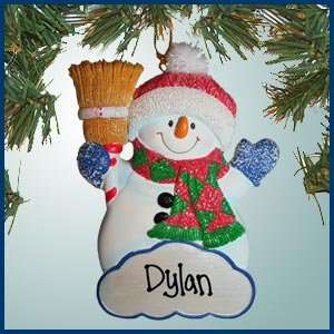 Personalized Christmas Ornaments   Snowman with Broom Ornament/Magnet 