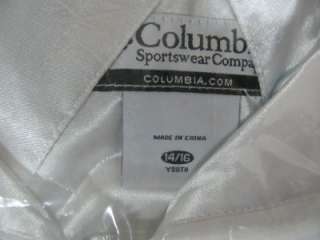 NEW COLUMBIA Girls 14/16 Coat Puffer Down Bomber Jacket White Retails 