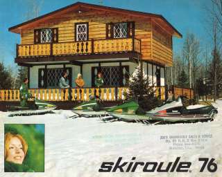 1976 SKIROULE SNOWMOBILE SALES BROCHURE NICE  