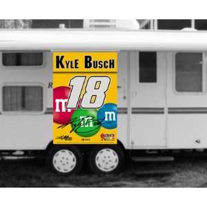   Busch M&M Nascar Two Sided RV Awning Banner Flag