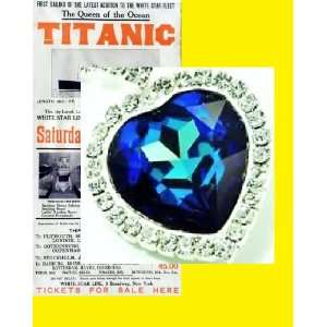 Large Swarovski Crystal Heart of the Ocean Necklace Titanic Prop 