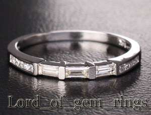 Baguette & Princess Cut Diamond 14K Gold Wedding Ring  
