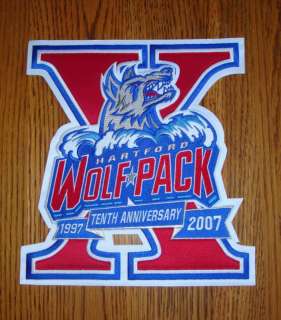 Hartford Wolfpack NHL AHL 10 Anniversary Jersey Patch  